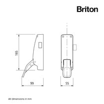 Briton 372 Single Door Emergency Push Pad with Bolt