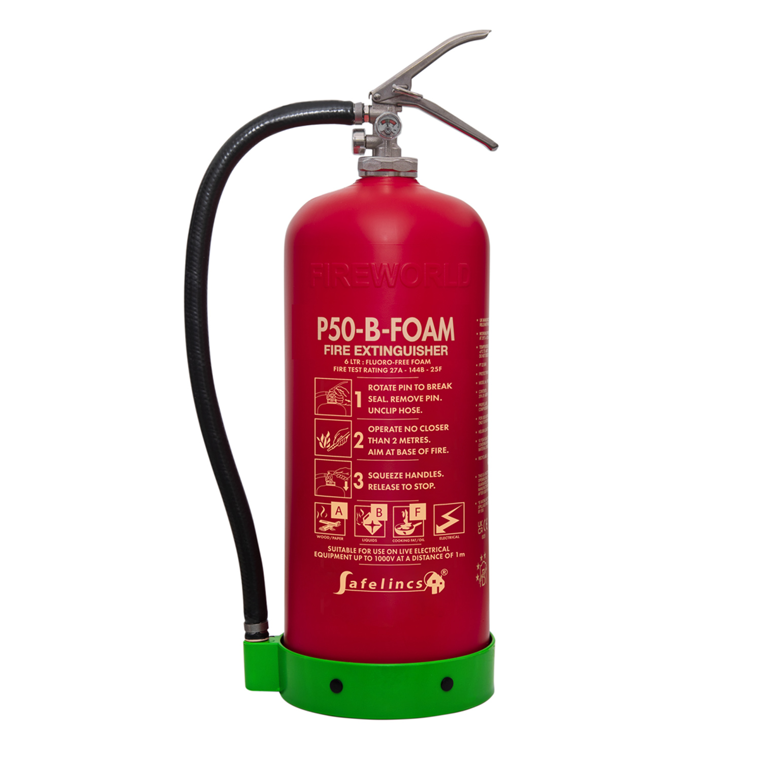 P50 Fluorine-Free B-Foam Service-Free Fire Extinguisher - £193.79 Inc VAT