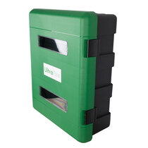 Bold green colour easily recognisable as first aid storage