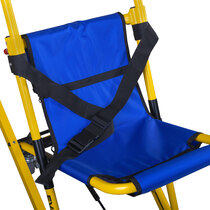 Padded material covers the chair's leg and back bars for user comfort