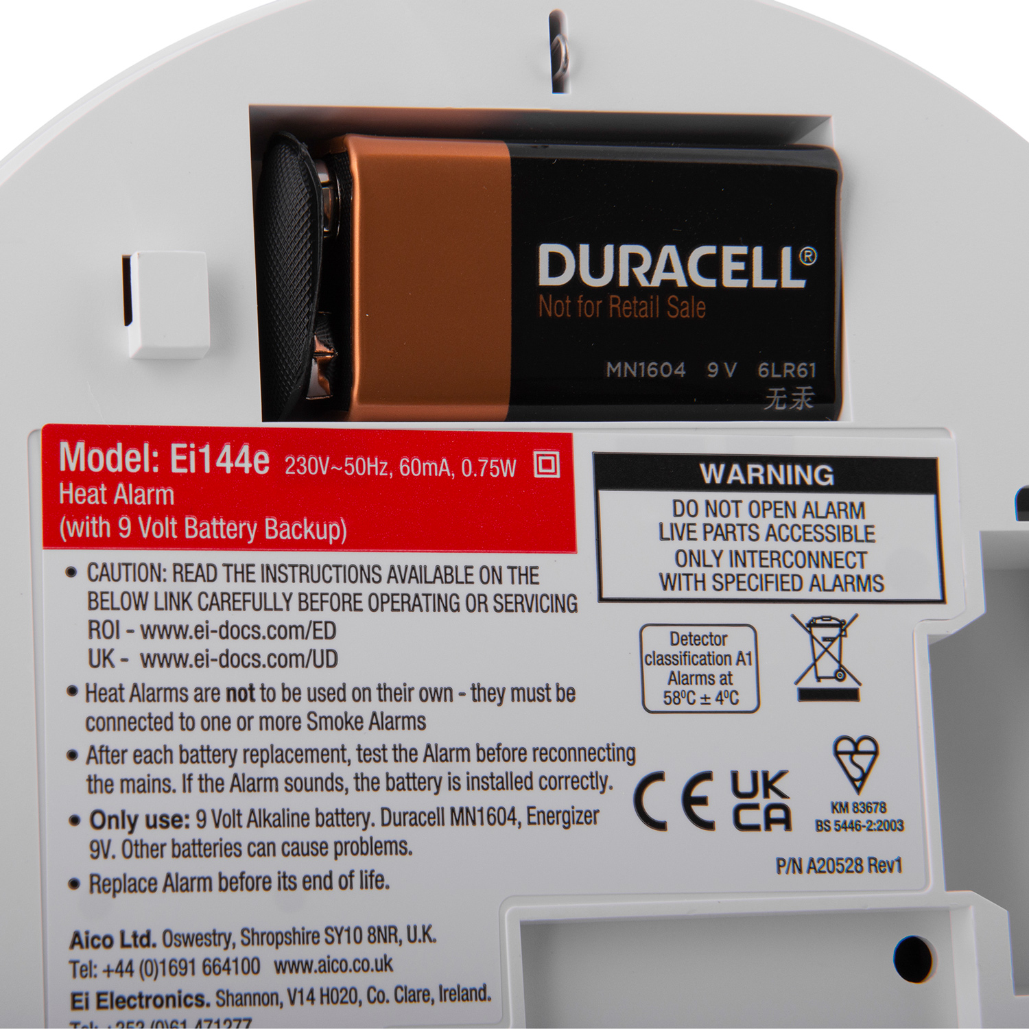 Ei144RC Heat Alarm • EI Electronics