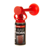 Gas air horn - sounds at 110 dB