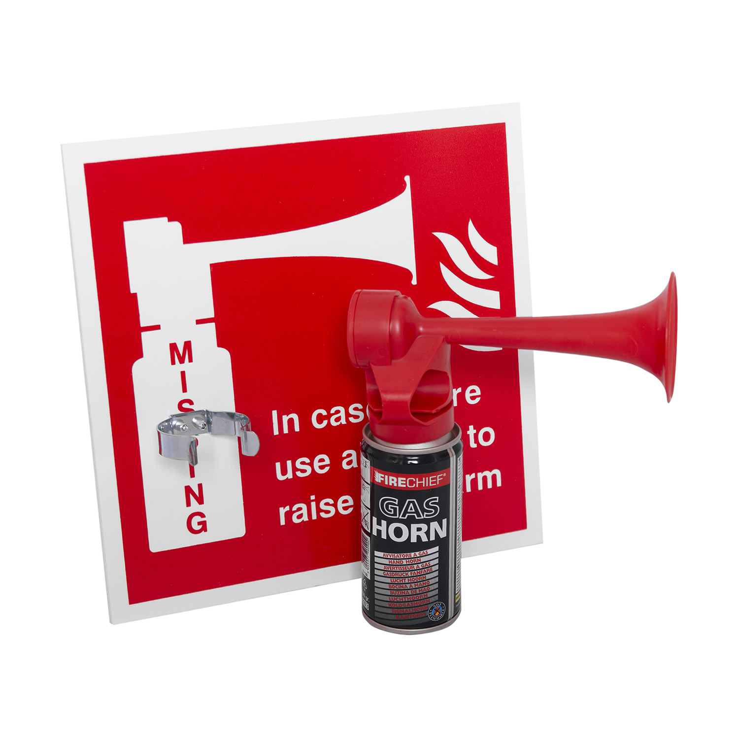 Emergency Air Horn with Sign and Bracket - £23.99 inc VAT