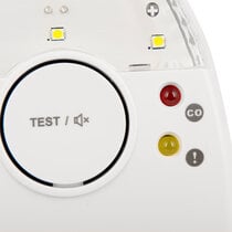 Separate LED indicators to show if there is a fault with the unit of if carbon monoxide has been detected