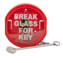 Plastic Fronted "Break Glass" Keybox with Hammer and Chain