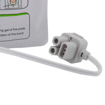 Supplied as a sealed pack with pre-connect cable to the defibrillator for quick use