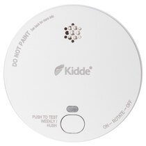 Optical smoke alarm features a clean, low-profile design