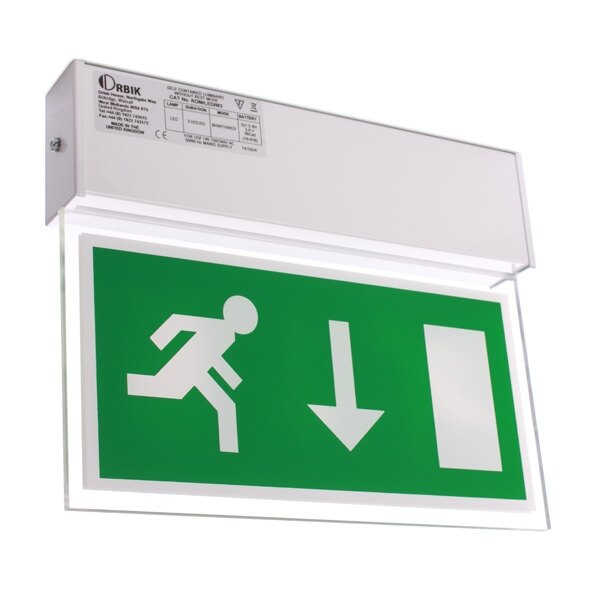 Double-Sided Hanging LED Fire Exit Sign with Self-Test Romney £76.55  inc VAT