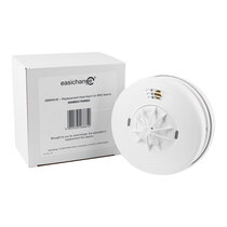 Certified optical smoke alarm with Easichange adaptor, quick guides, and replacement tool