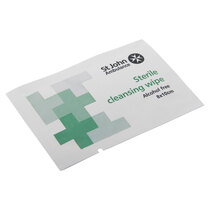 Safe and sterile cleansing wipes from St John Ambulance