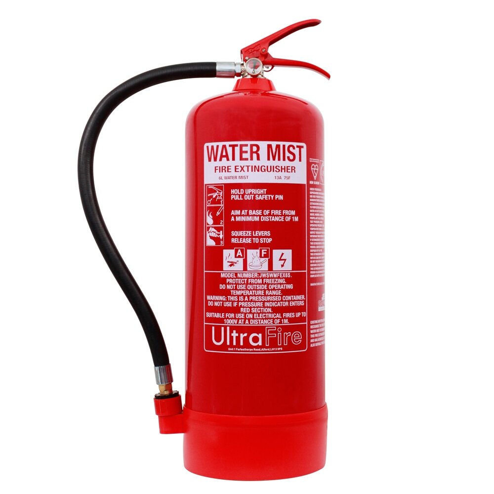 6ltr Water Mist Fire Extinguisher Ultrafire Safelincs Approved Supplier For Jewel Fire Systems 3743