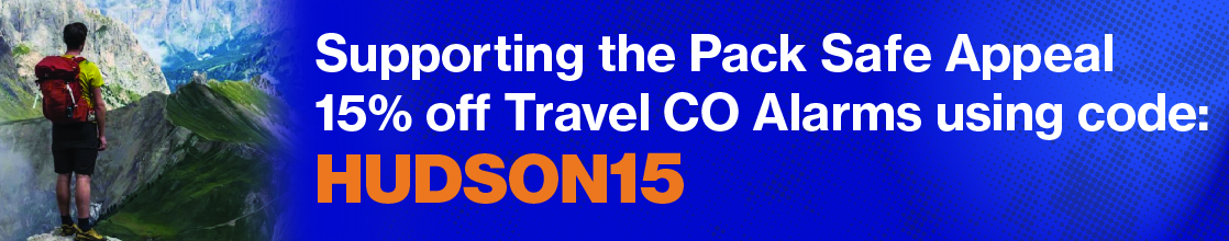 Safelincs supports the Pack Safe Appeal in memory of Hudson with 15% off travel CO alarms when using code HUDSON15 at checkout