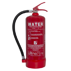Front view of a water extinguisher